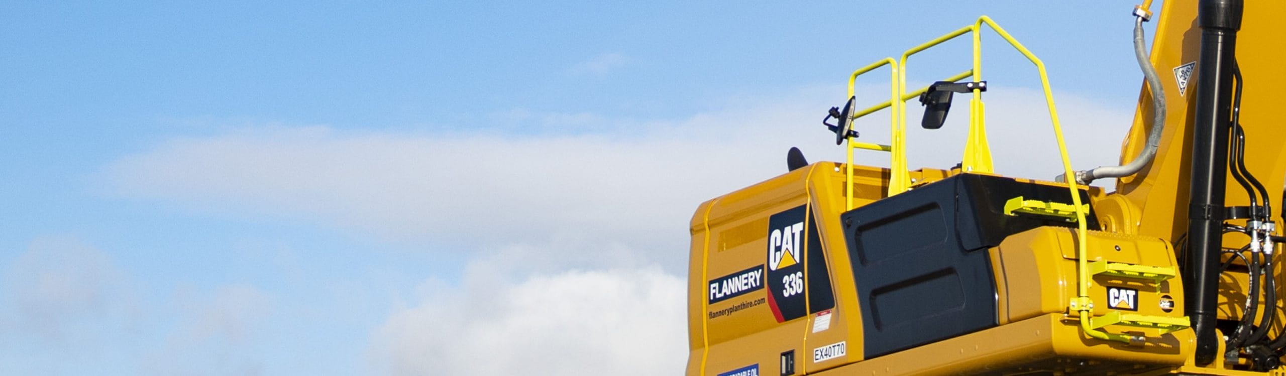 Hi Vis Handrails on CAT excavator